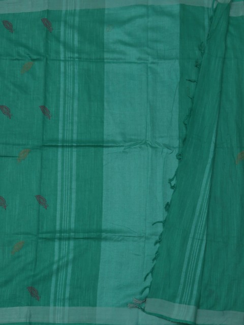 

Pothys Green Woven Design Linen Blend Saree