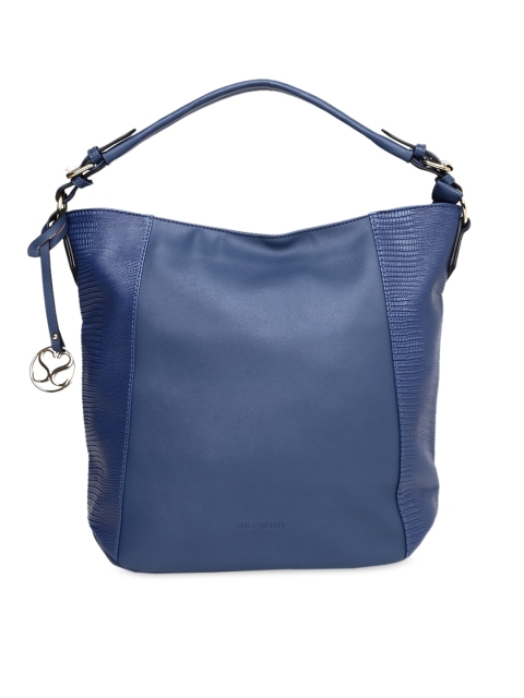 

Sugarush Navy Blue Solid Hobo Bag