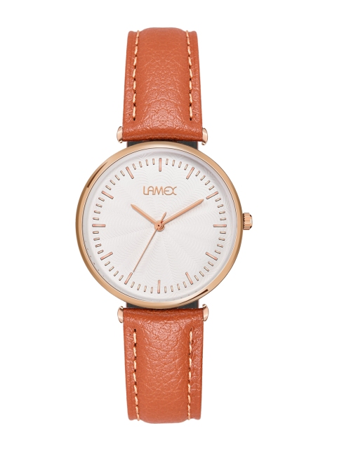 

LAMEX Women White & Brown Leather Analogue Watch 8304-SUPERDLX