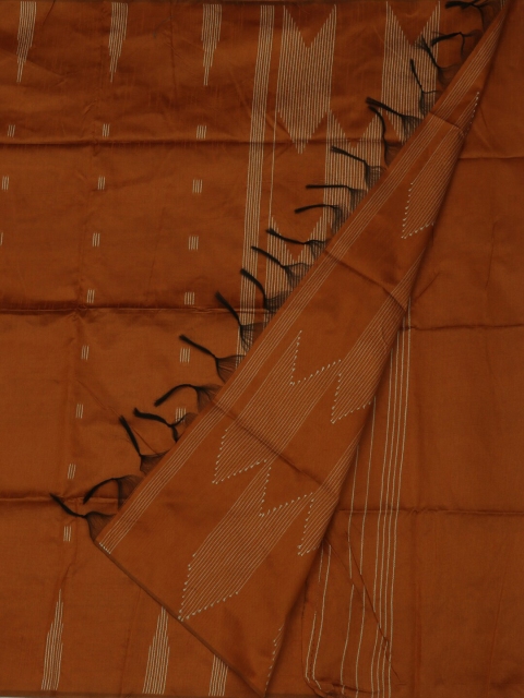 

Pothys Mustard & Gold-Toned Jute Silk Woven Design Saree