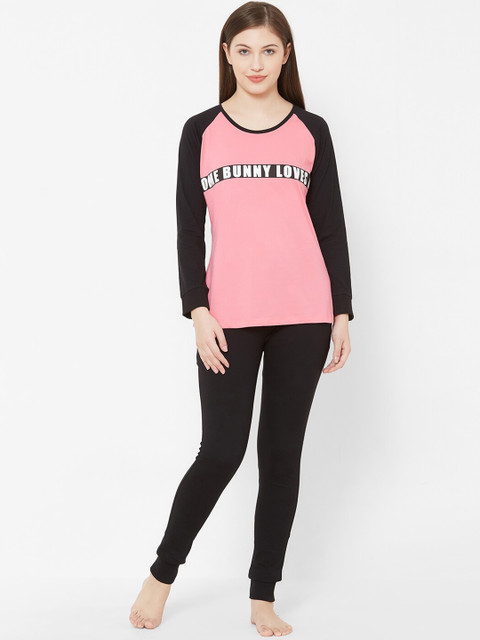 

Juliet Women Pink & Black Printed Night suit 020002000002375