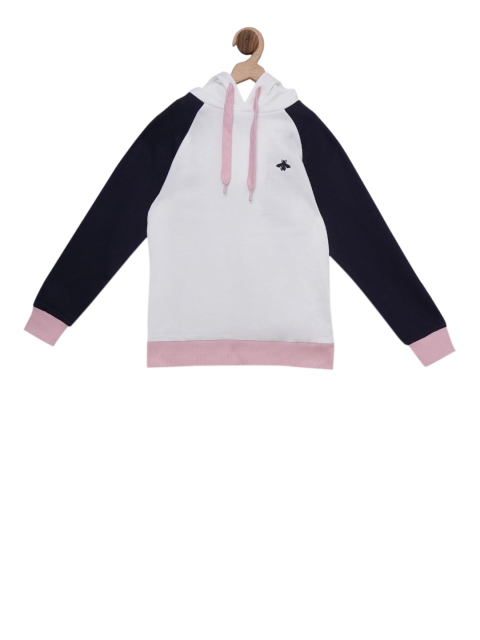 

Mode by Red Tape Girls White Solid Hooded Sweatshirt