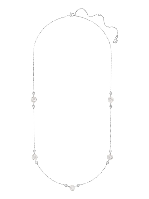 

SWAROVSKI Silver-Toned Entire Strandage, White Rhodium Plated Necklace