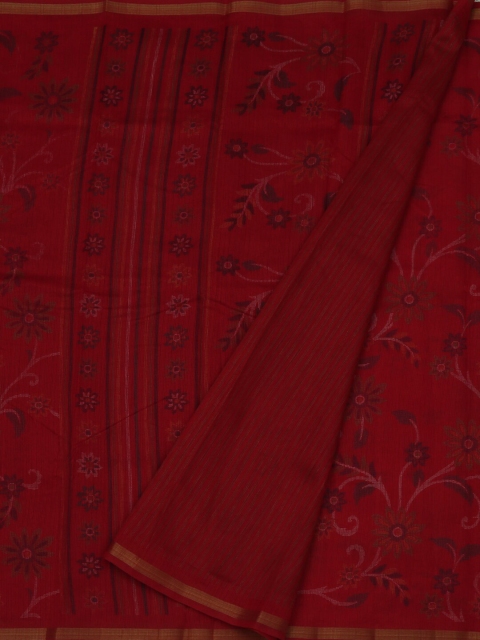 

Pothys Red & Blue Jute Silk Printed Saree