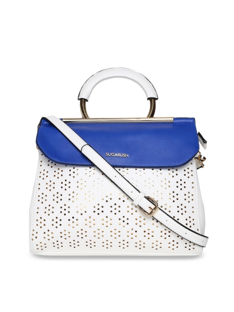 

Sugarush White & Blue Colourblocked Satchel