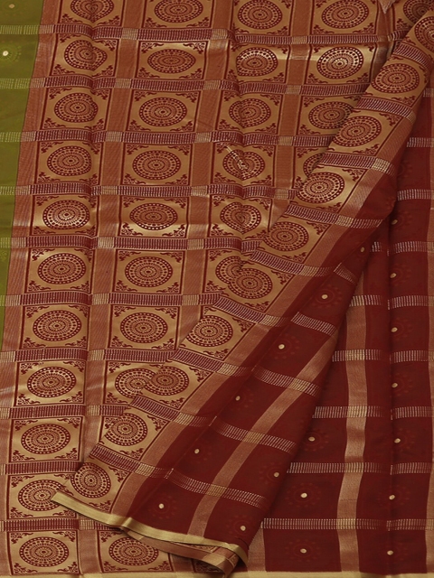 

Pothys Green & Maroon Art Silk Woven Design Saree