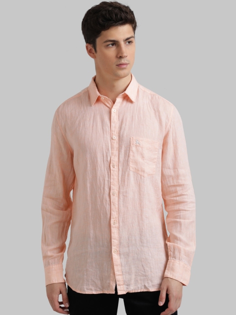 

Parx Men Orange Regular Fit Solid Casual Shirt
