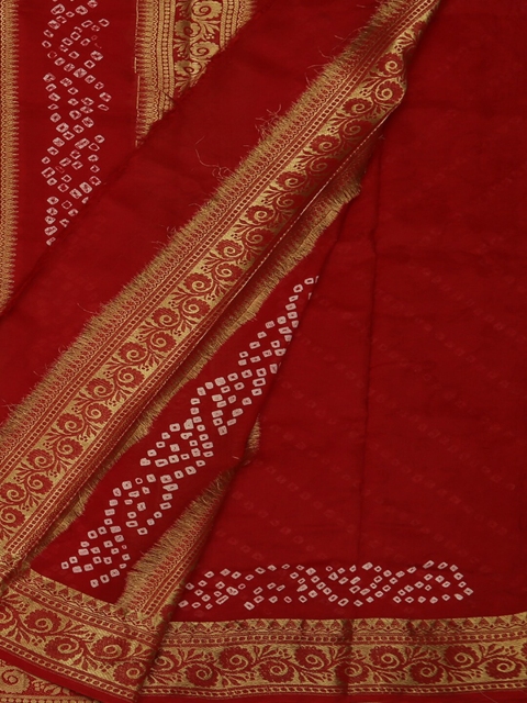 

Pothys Red Woven Design Art Silk Saree