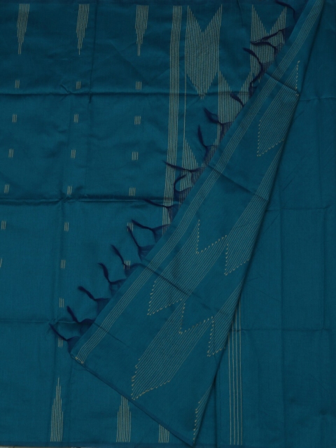 

Pothys Blue Printed Jute Silk Saree