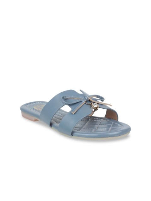 

STEPpings Women Blue Solid Open Toe Flats