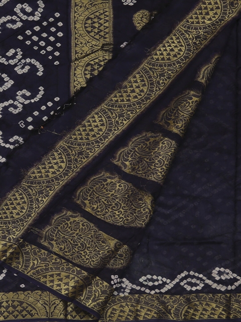 

Pothys Navy Blue Solid Art Silk Saree