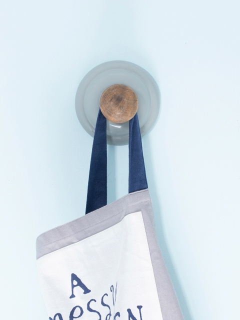 

ellementry Grey & Blue Wooden Hook