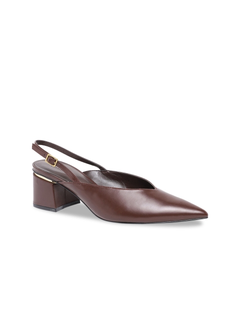 

CHARLES & KEITH Women Brown Solid Pumps