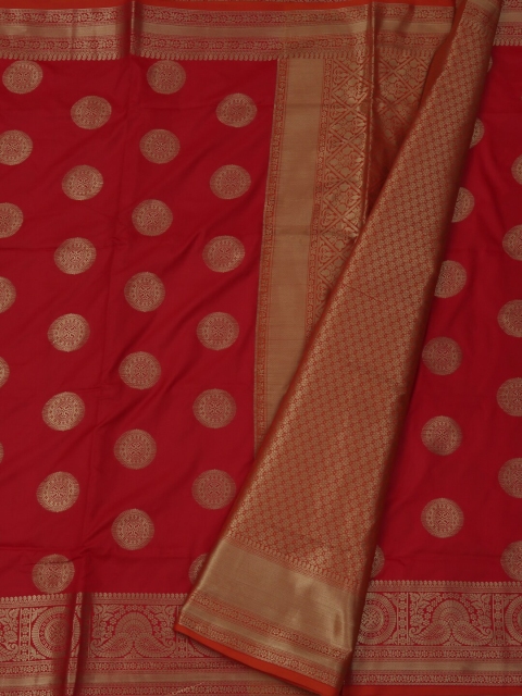 

Pothys Red & Gold-Coloured Jute Silk Woven Design Saree