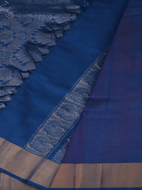 

Pothys Blue & Pink Cotton Blend Woven Design Saree