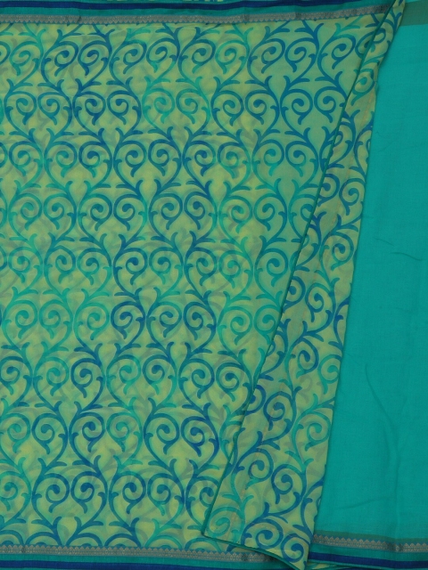

Pothys Green Printed Poly Georgette Saree