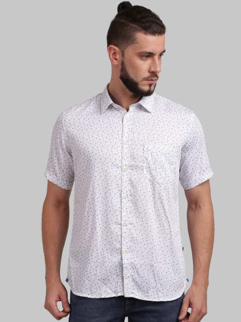 

Parx Men White Regular Fit Printed Casual Shirt