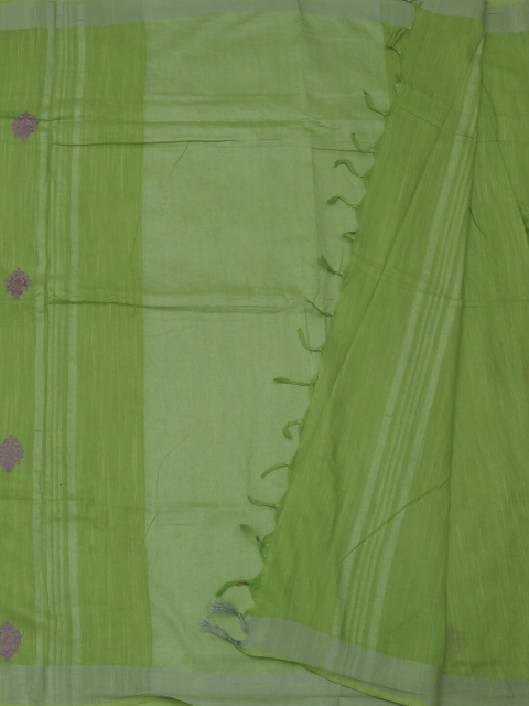 

Pothys Green Woven Design Linen Blend Saree