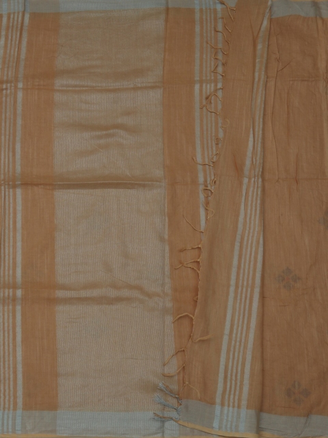 

Pothys Brown Checked Linen Blend Saree