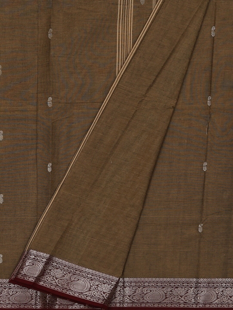 

Pothys Brown Striped Pure Cotton Saree