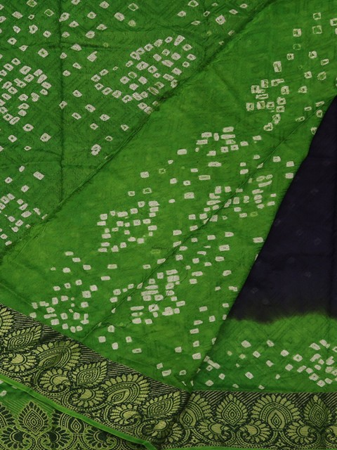 

Pothys Navy Blue & Green Art Silk Printed Saree