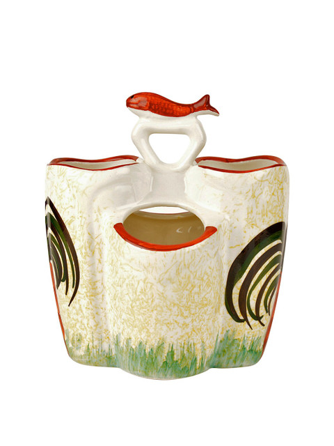 

StyleMyWay White & Green Hand Painted Ceramic Kitchen Cutlery Stand