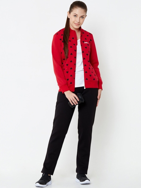 

Sweet Dreams Women Red & Black Printed Loungewear Tracksuits