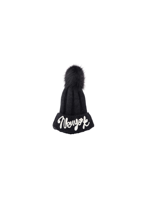 

Bunnywave Unisex Grey & White Printed Beanie
