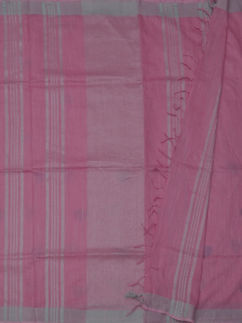 

Pothys Pink Embroidered Linen Blend Saree