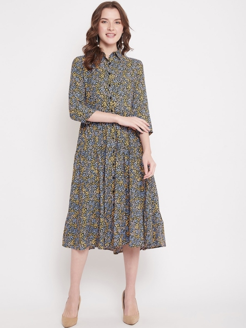 

Femella Women Black Printed Shirt Dress