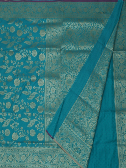 

Pothys Blue Woven Design Jute Silk Saree