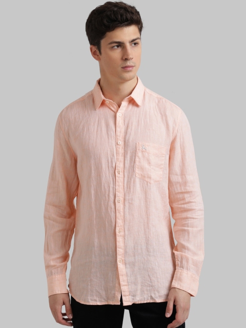 

Parx Men Orange Regular Fit Solid Casual Shirt