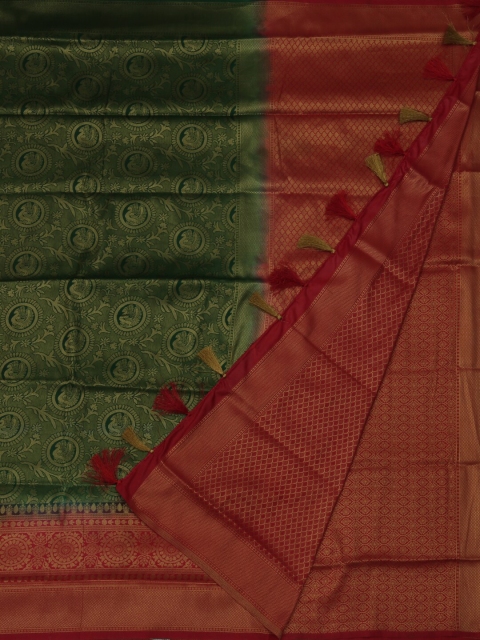 

Pothys Green Woven Design Jute Silk Saree