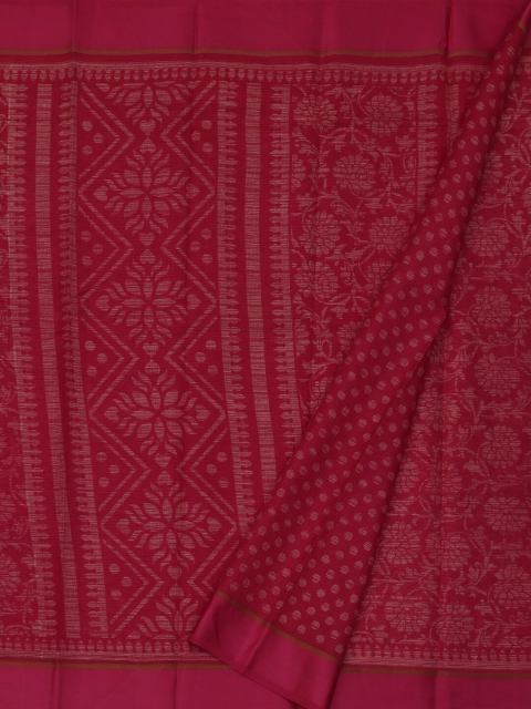 

Pothys Magenta Printed Linen Blend Saree