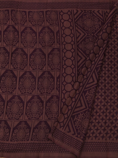 

Pothys Burgundy Woven Design Linen Blend Saree