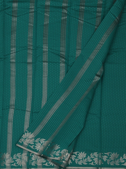 

Pothys Green & Silver-Toned Art Silk Woven Design Saree