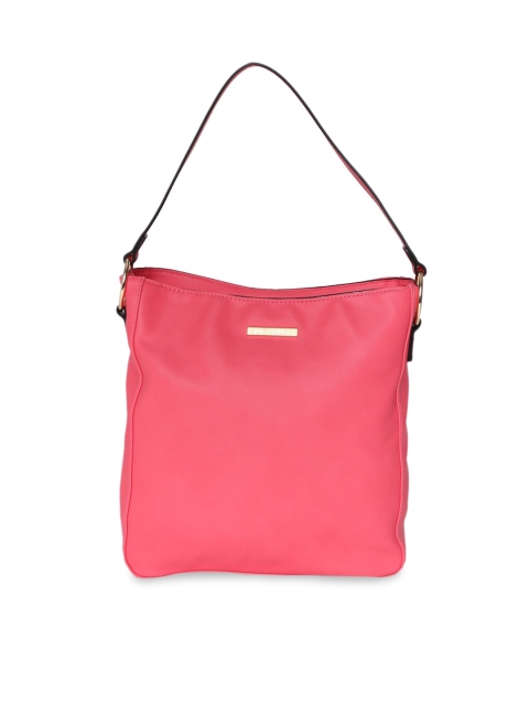 

Sugarush Pink Solid Hobo Bag