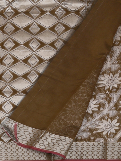 

Pothys Olive Green Woven Design Silk Cotton Saree