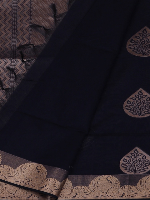 

Pothys Navy Blue Woven Design Silk Cotton Saree