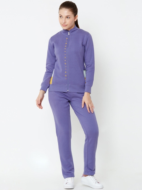 

Sweet Dreams Women Purple Solid Tracksuit
