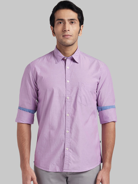 

Parx Men Purple Regular Fit Printed Casual Shirt