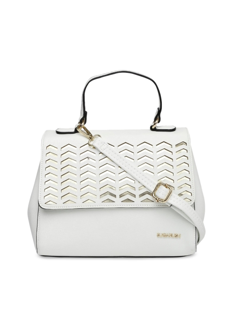 

Sugarush White Self Design Satchel Bag