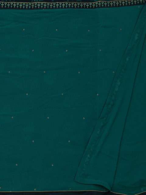 

Pothys Green Embellished Poly Georgette Saree