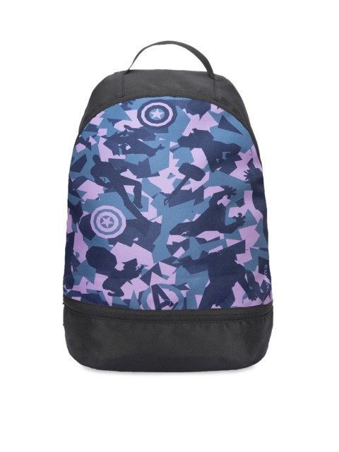 

Bewakoof Unisex Black & Purple Graphic Backpack