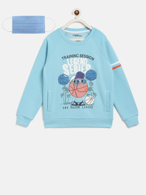 

Lil Tomatoes Boys Blue Printed Sweatshirt
