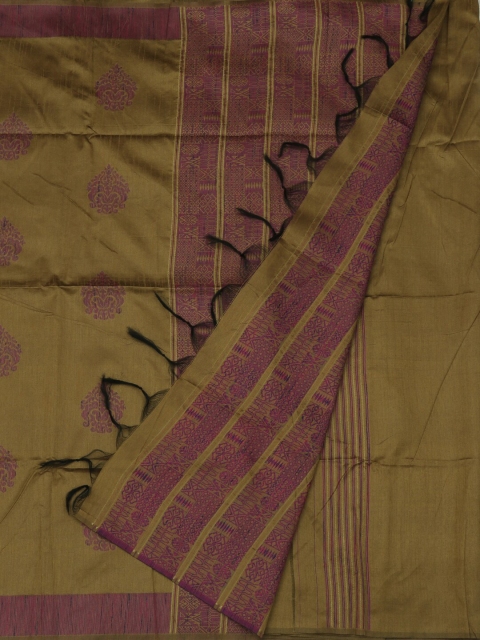 

Pothys Olive Green Woven Design Jute Silk Saree