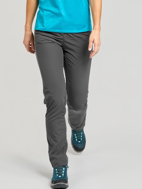 

Quechua By Decathlon Women Grey Slim Fit Solid Hiking Trousers