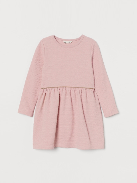 

H&M Girls Pink Solid Jersey Dress