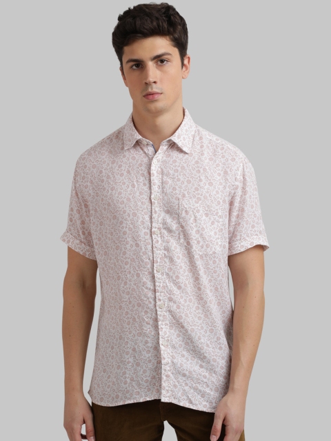 

Parx Men Red & White Regular Fit Printed Casual Shirt