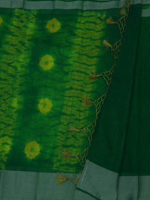 

Pothys Green Woven Design Linen Blend Saree